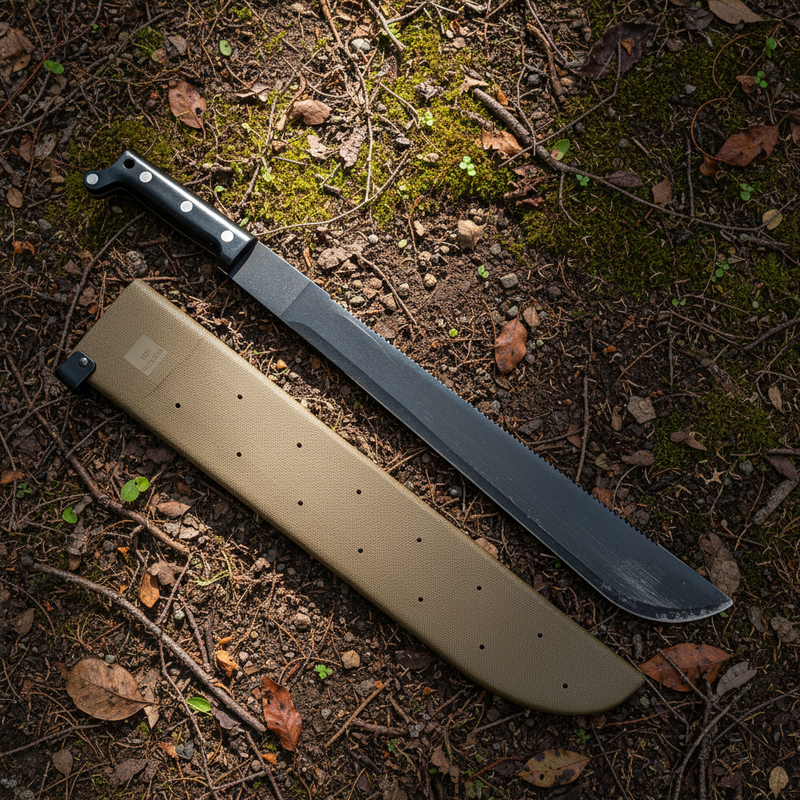 18" Sawback Machete w/Sheath