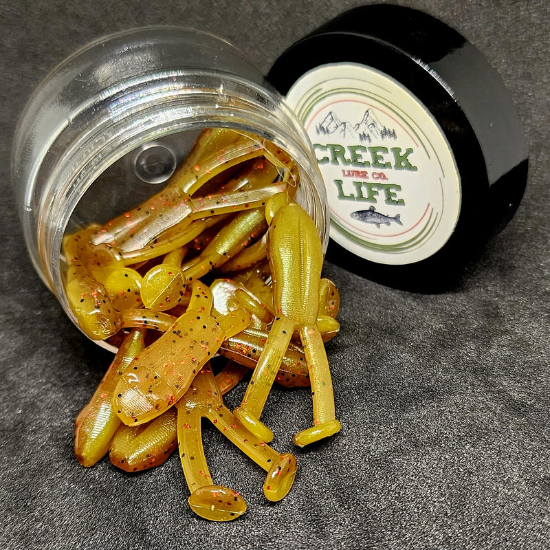 Jar of 1.7" Inch Micro Frog "The Creek Croaker"