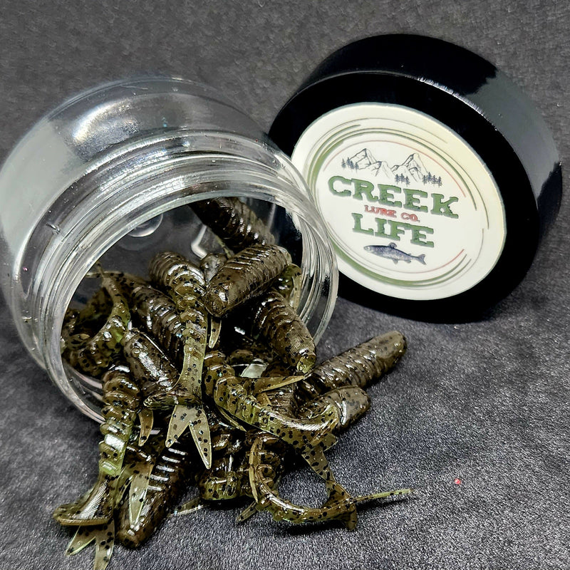 Jar of 2" Inch Micro Swimbait "Tennessee Creek Shark"