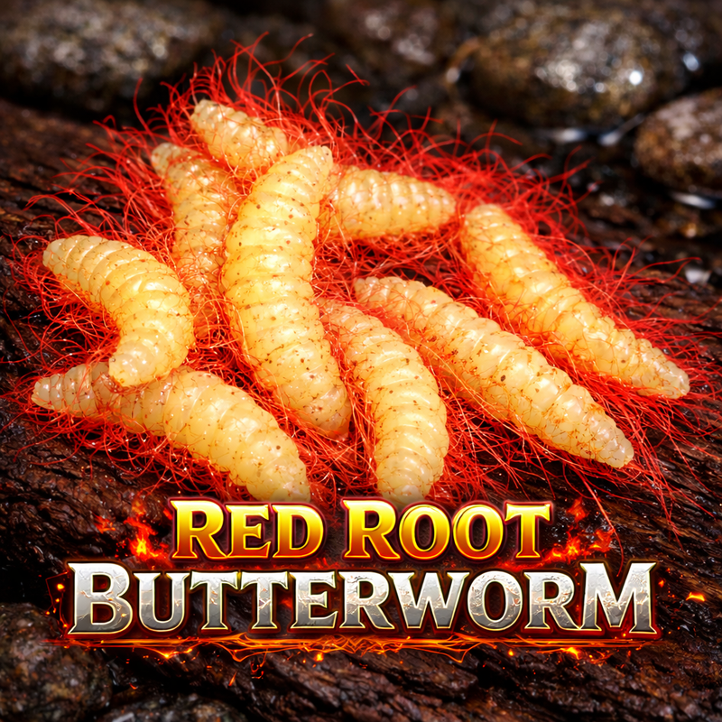 1" Hairy Waxworm "The Fuzz Grub" 8 Per Pack
