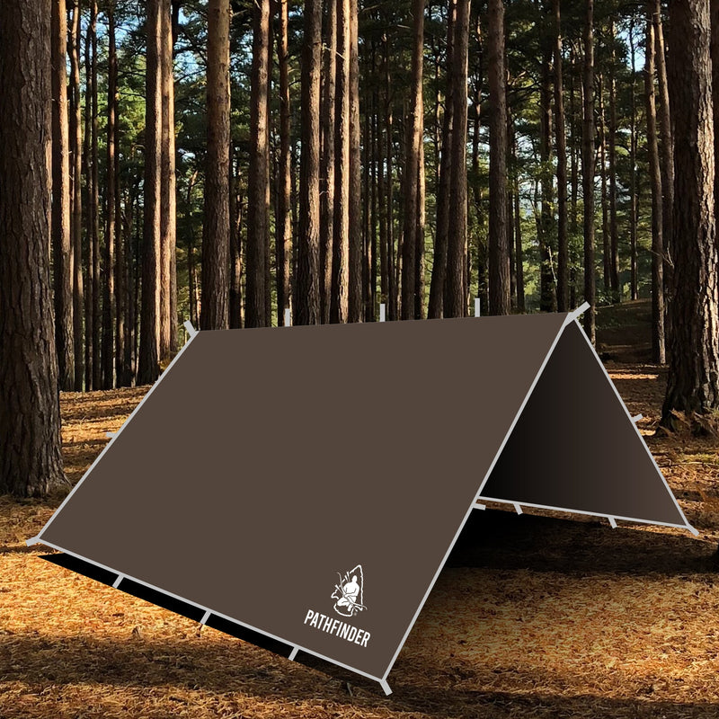 Pathfinder Nylon Tarp & Hammock COMBO - Earth Brown