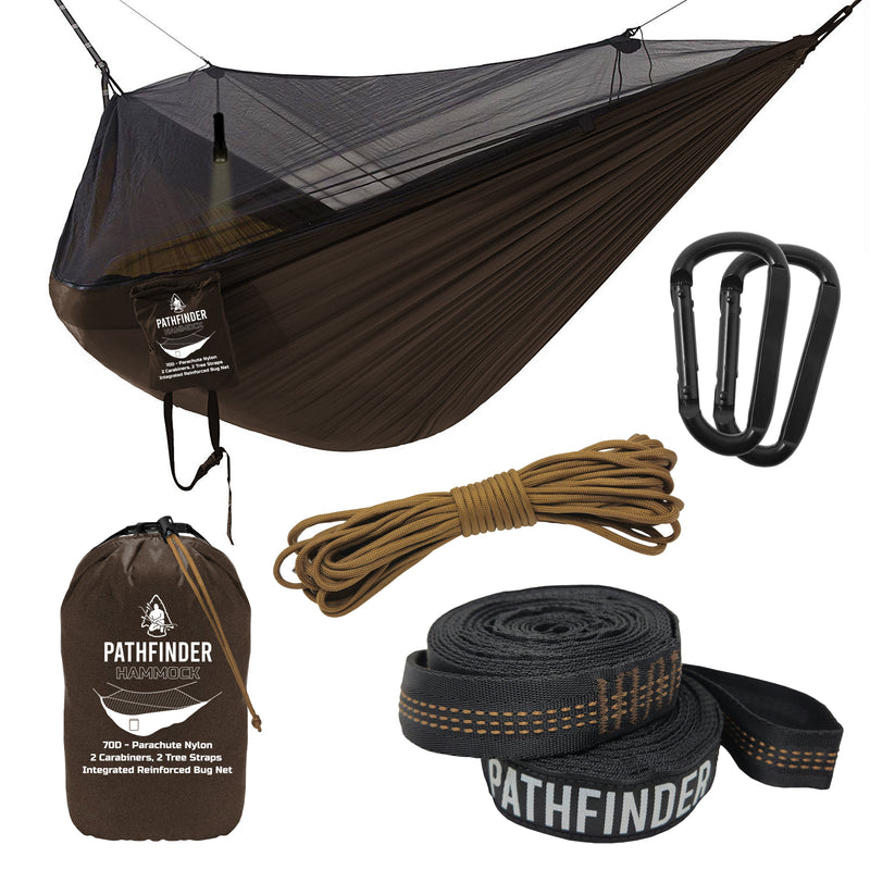 Pathfinder Nylon Tarp & Hammock COMBO - Earth Brown