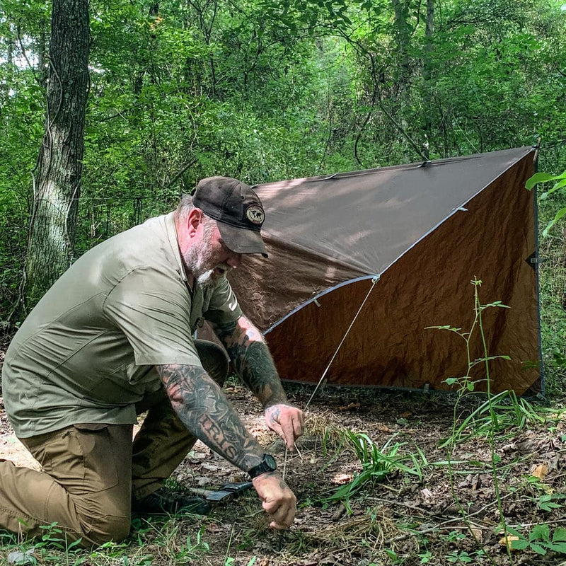 Pathfinder Nylon Tarp & Hammock COMBO - Earth Brown