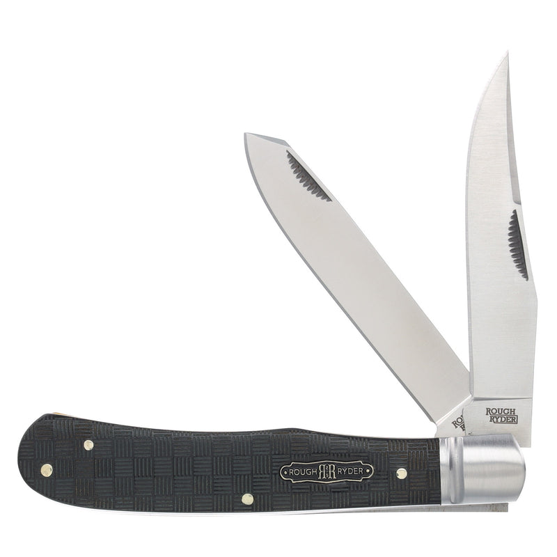 Black Reserve Trapper Folding Knife by Rough Ryder