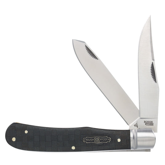 Black Reserve Trapper Folding Knife by Rough Ryder
