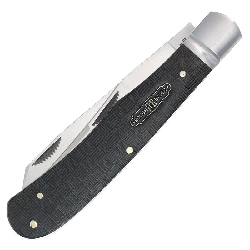 Black Reserve Trapper Folding Knife by Rough Ryder