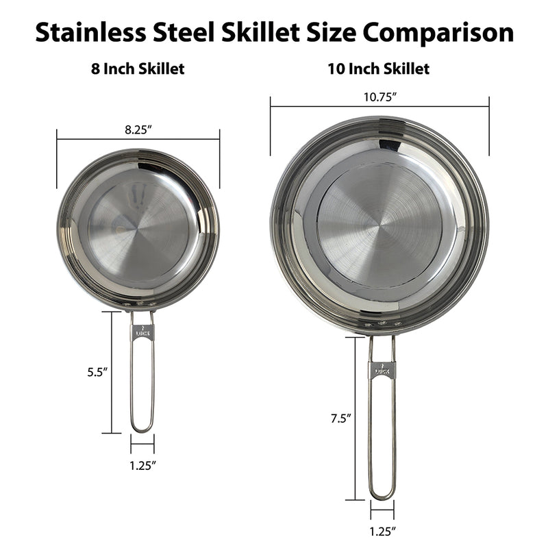 10" Stainless Steel Skillet and Lid