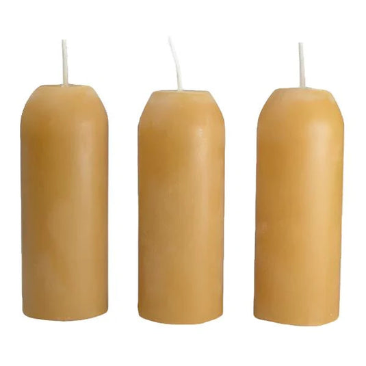 100% Natural Beeswax Candles - 3 Pack