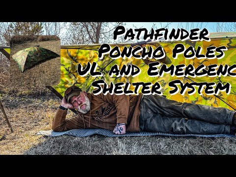 Video demonstration of Pathfinder Poncho Poles shelter setup