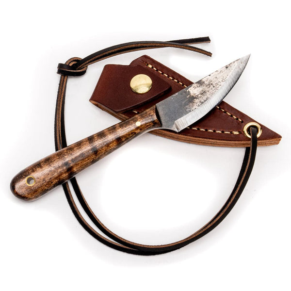Leather Camp Trade Knife Sheath by Indy Hammered Knives