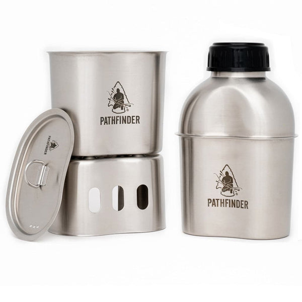 The Pathfinder School Stainless Steel Bottle Cooking Kit