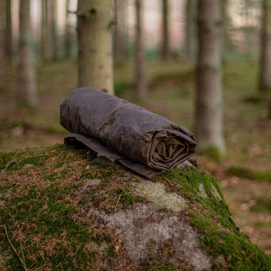 Oilskin & Wool Ground Cloth - Brown - Bushcraft Spain