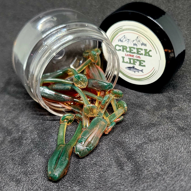 Jar of 1.7" Inch Micro Frog "The Creek Croaker"
