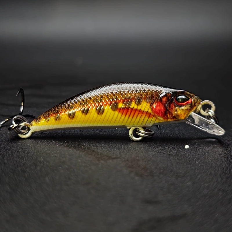The MOON Shiner – 1.4" Sinking Jerkbait for Creek & River Fishing
