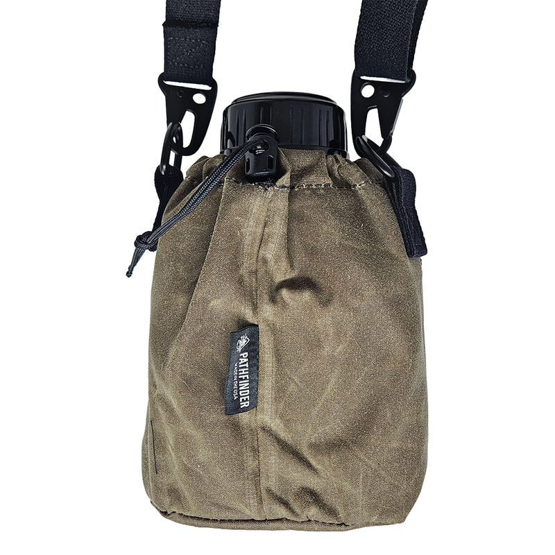 Brown Oilcloth Canteen Carrier
