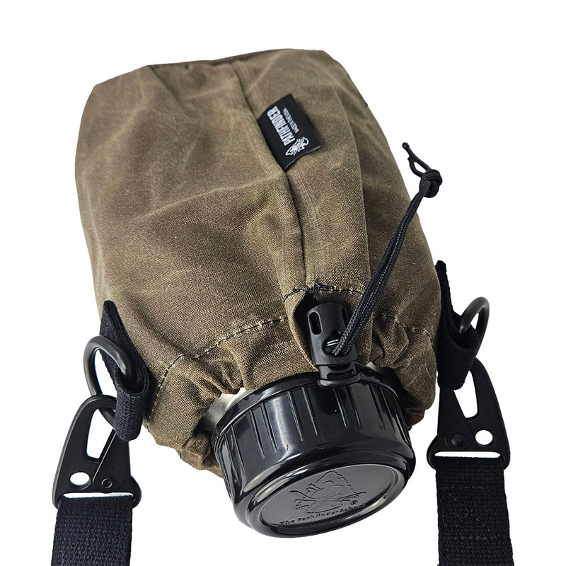 Brown Oilcloth Canteen Carrier
