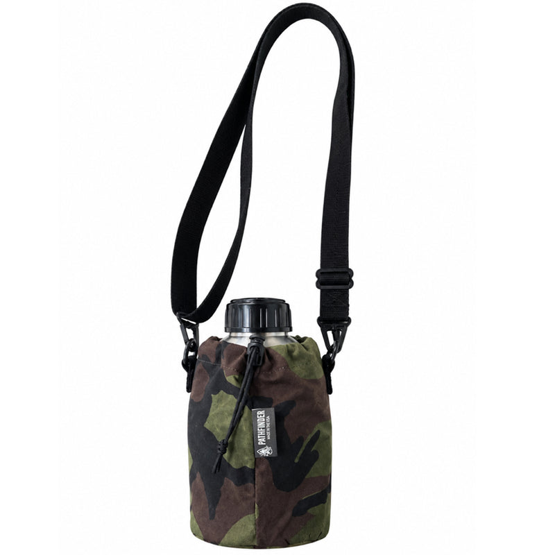 Woodland Camo Oilcloth Canteen Carrier
