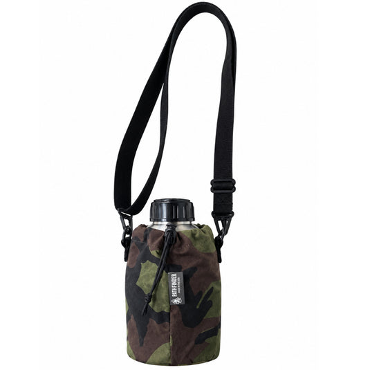 Woodland Camo Oilcloth Canteen Carrier