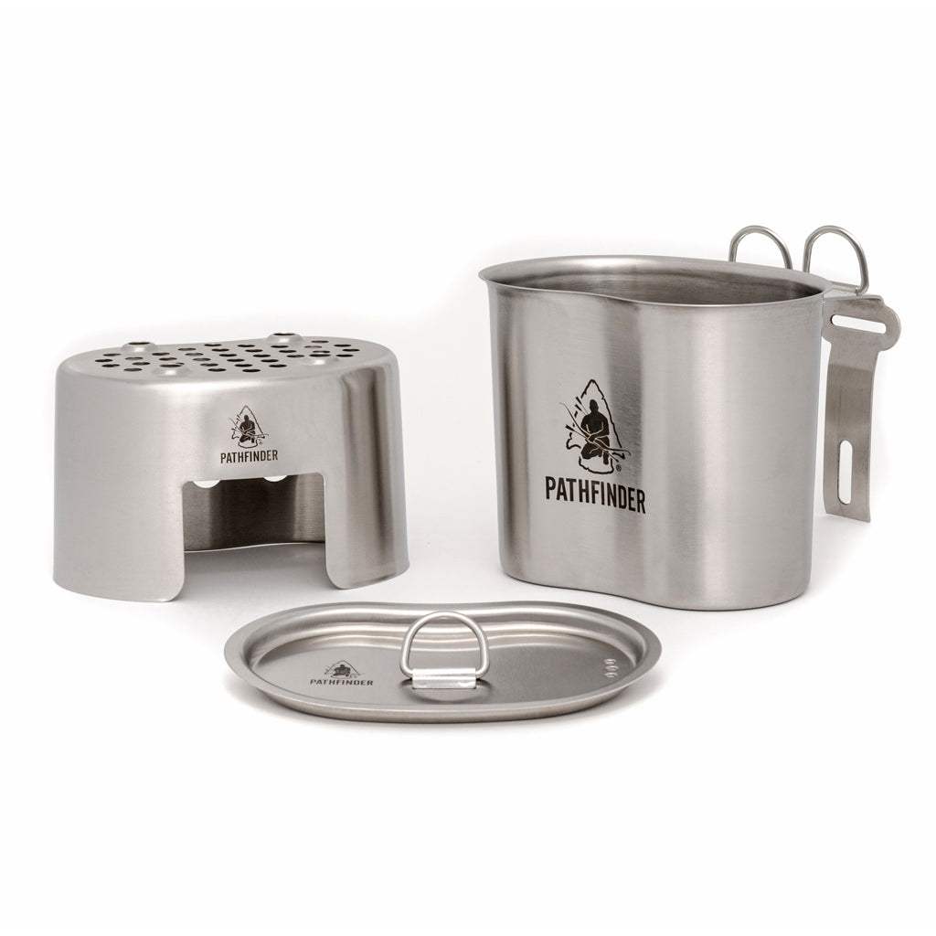 The Pathfinder School Stainless Steel Bottle Cooking Kit