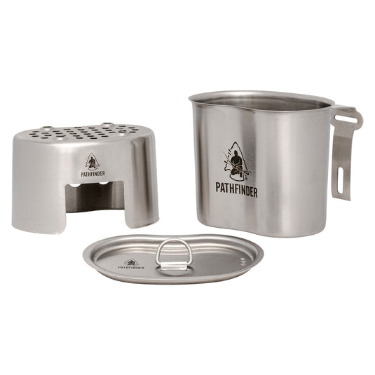Pathfinder Canteen Trail Kit Canteen Kit The Pathfinder School Canteen Cooking Set & Stainless Camp Cooking Set