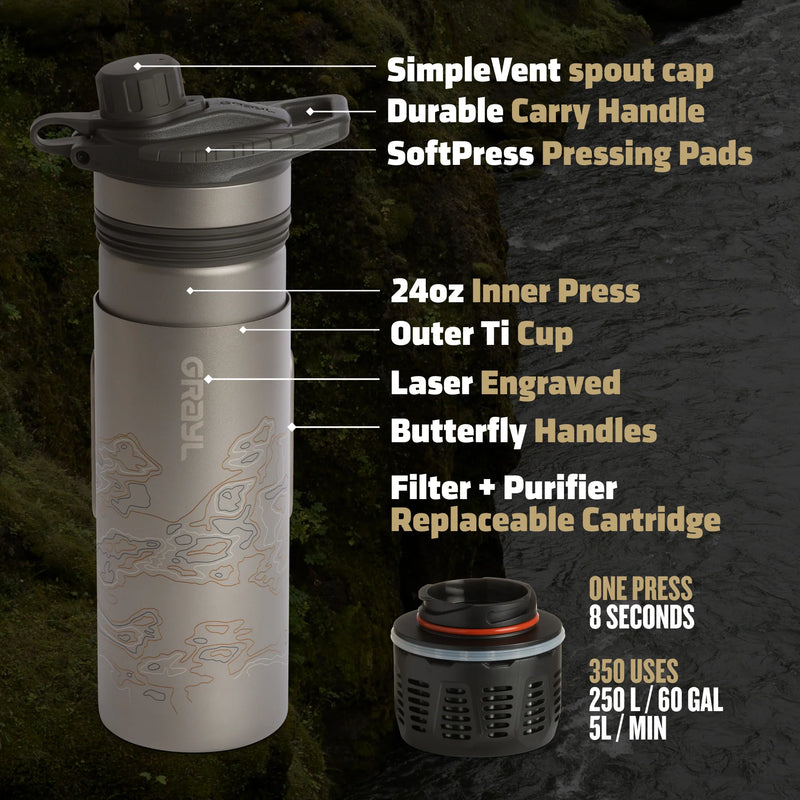 24oz GeoPress Ti Purifier

