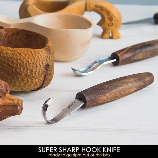 Premium Spoon Carving Set With Walnut Handles
