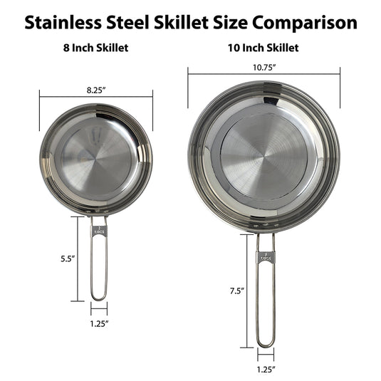 10" Stainless Steel Skillet and Lid