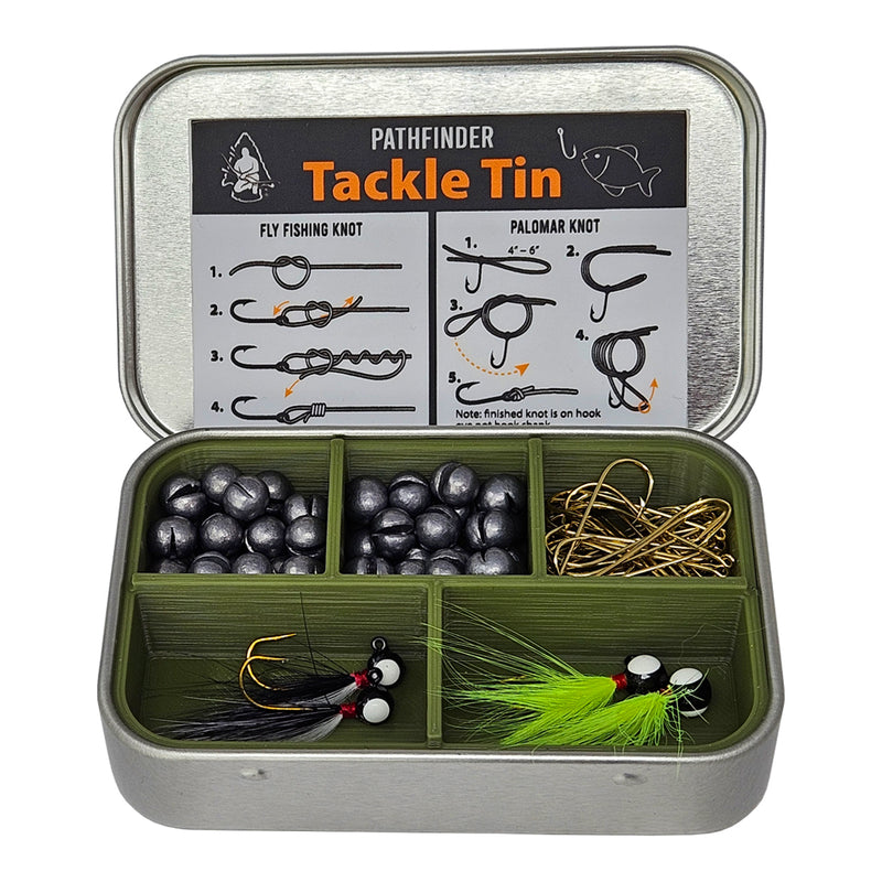 Load image into Gallery viewer, Hand-line Fishing Reel &amp; Tackle Tin
