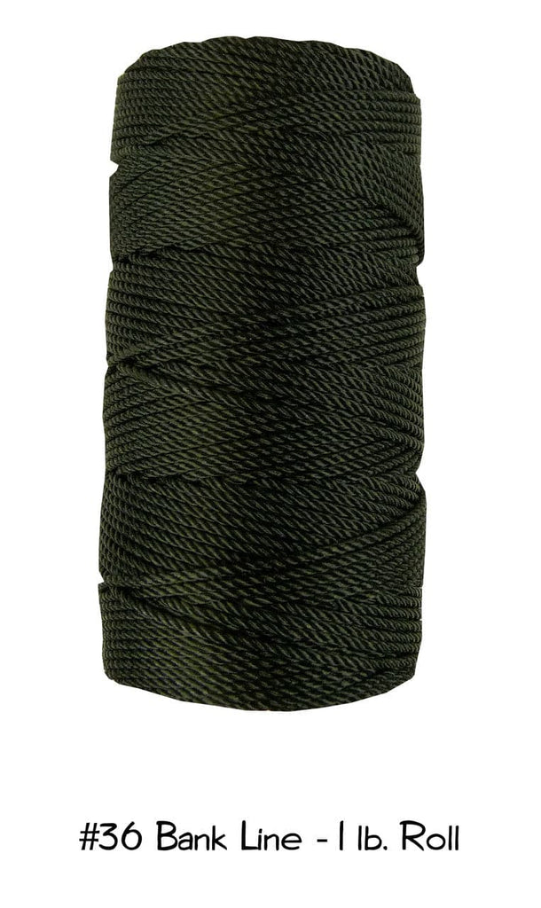 Texas Bushcraft Tarred Bank Line Twine - #36 Black Nylon String for  Fishing, Cam