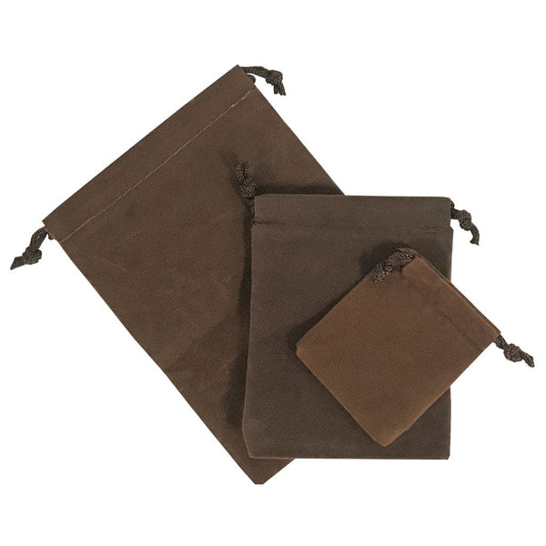 3 pc. Brown Velour Bag Set (7717162817)