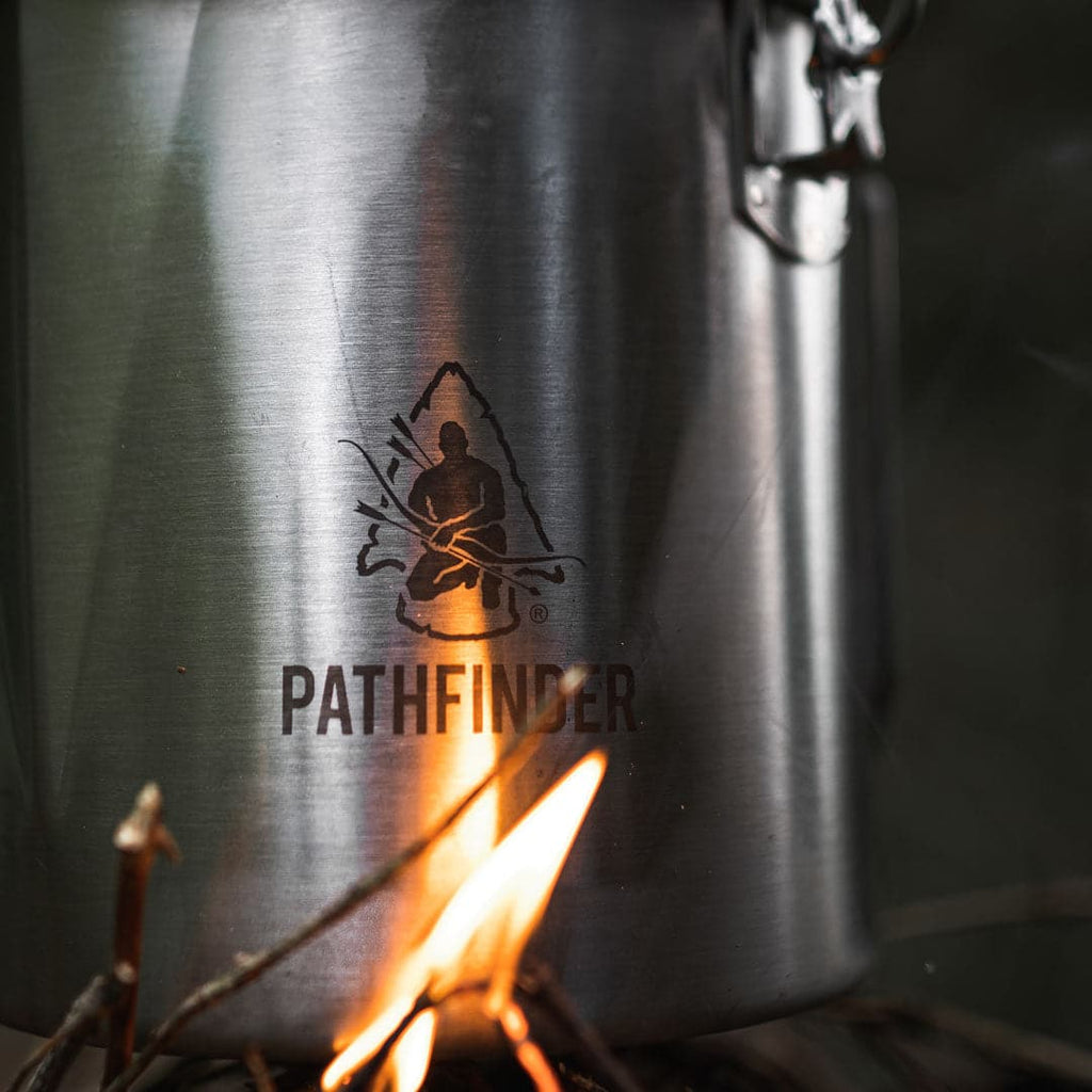 Pathfinder Stainless Steel 64oz Bush Pot & Lid