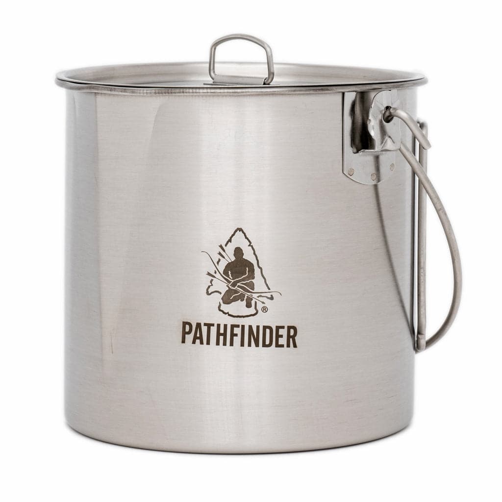 304 Stainless Steel Pot with Glass Lid, Stay Cool Handle, Non