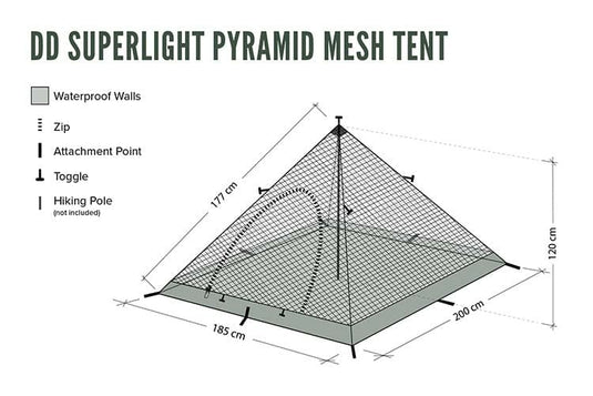 DD SuperLight - Pyramid - Mesh Tent (509796515889)