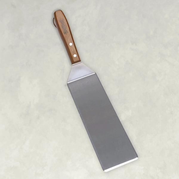 Stainless Steel Griddle Spatula with Riveted Hardwood Handle